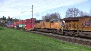 UP 8182 Leads A Stack Train @ Old Town Tacoma, WA w Canon HF11 UP 8182 Leads A Stack Train @ Old Town Tacoma, WA w Canon HF11