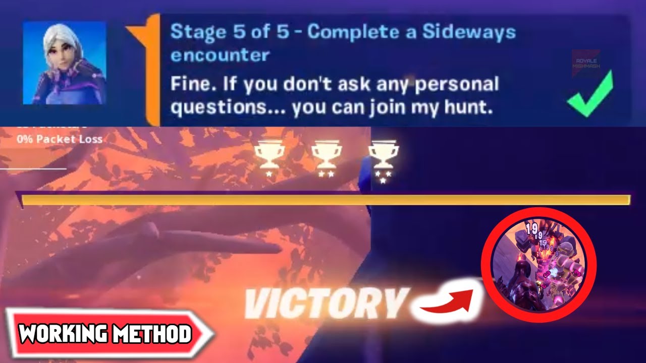 Complete A Sideways Encounter Best Method To Complete A Sideways Encounter In Fortnite Youtube