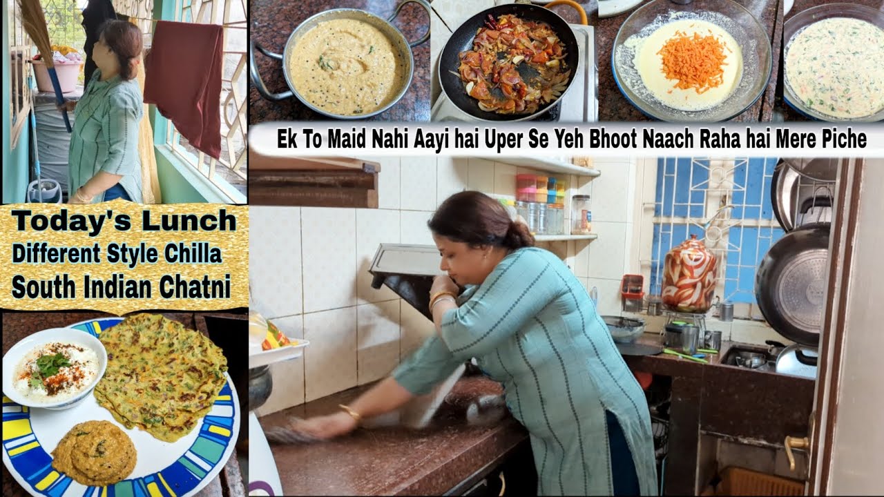Different Style Chilla With South Indian Tempting Chatni || Itna काम Uper Se Yeh Bhoot नाच रहा है ||