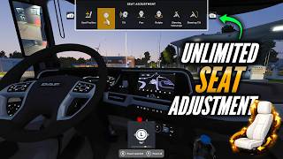 Unlimited Seat Adjustment Mod For ETS2 1.59 | ETS2 1.59 MODS