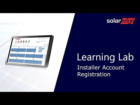 Installer Registration on the SolarEdge Monitoring Portal