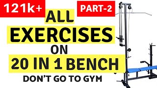 Exercises on 20 in 1 Bench - Part 2 | Fitness Hour | Vinay Kumar