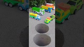 Hmt Tractor Pushing Cartoon Truck Crazy Car In Pit