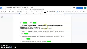 Slice and Dice Density Gizmo