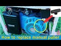 How to replace the manual puller on a generator- the grip handle and fitting - manual start