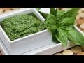 Basil pesto -- one that will stay bright green!