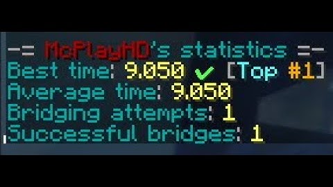 9.050 on mcplayhd.net ([former] world record [that lasted for about 5 minutes])