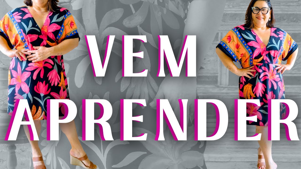 O PASSO A PASSO MAIS FÁCIL QUE JA ENSINEI - VESTIDO DECOTE V VEM APRENDER
