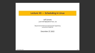 SE 350 Lecture 30: A Decade of Wasted Cores