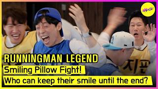 [RUNNINGMAN] Smiling Pillow Fight! Who can keep their smile until the end (ENG/MAL SUB)