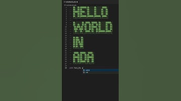 Hello World in Ada #Shorts