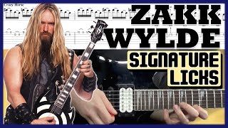 3 ZAKK WYDLE Guitar Licks Shred Lesson With Tabs