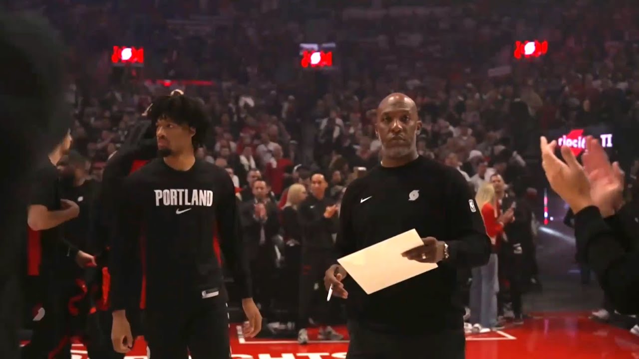 Portland Trail Blazers 2025-26 NBA Season Opener Intro - Starting Lineup Intro - Yang Hansen Debut