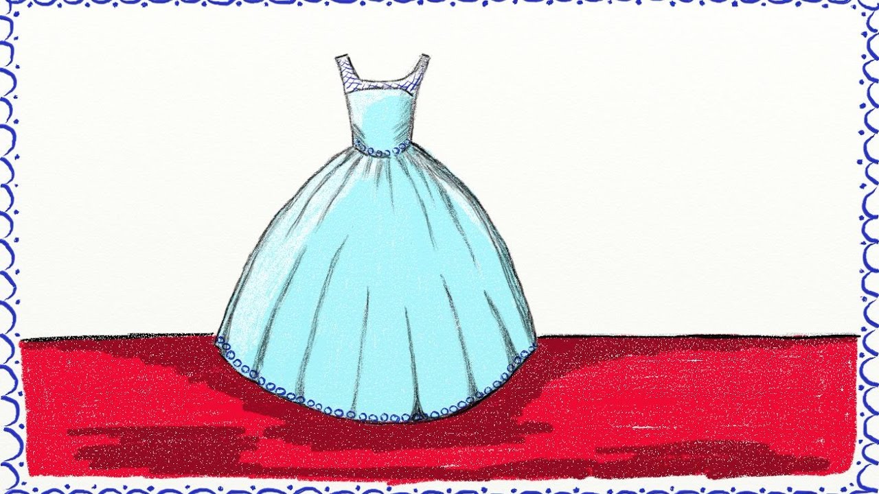 Simple Dress Drawing For Kids