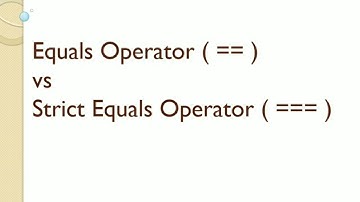 Equal vs Strict Equal operator JavaScript ||Difference between equal and strict equal operator