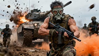 Epic war film: tank battalions dominate the field but fall to a guerrilla’s final strike