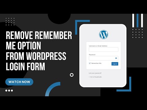 Remove The REMEMBER ME Option From WordPress Login Form Easy & Free (Without Coding)