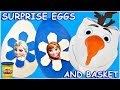Frozen Olaf Surprise Basket + 2 Play Doh Surprise Eggs