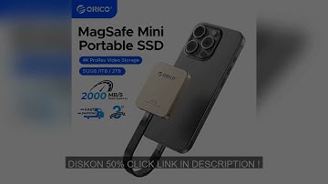 ORICO K20Mini Magnetic External SSD for iPhone 16 15 Pro/Max ProRes 2000MB/s 4K ProRes HDR Record an