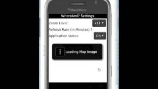 WhereAmI - A Blackberry Application Demo screenshot 2