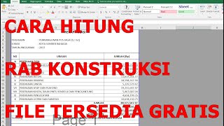 PART 2 --- CARA HITUNG RAB DENGAN ANALISA HARGA SATUAN PEKERJAAN PART 2 --- CARA HITUNG RAB DENGAN ANALISA HARGA SATUAN PEKERJAAN