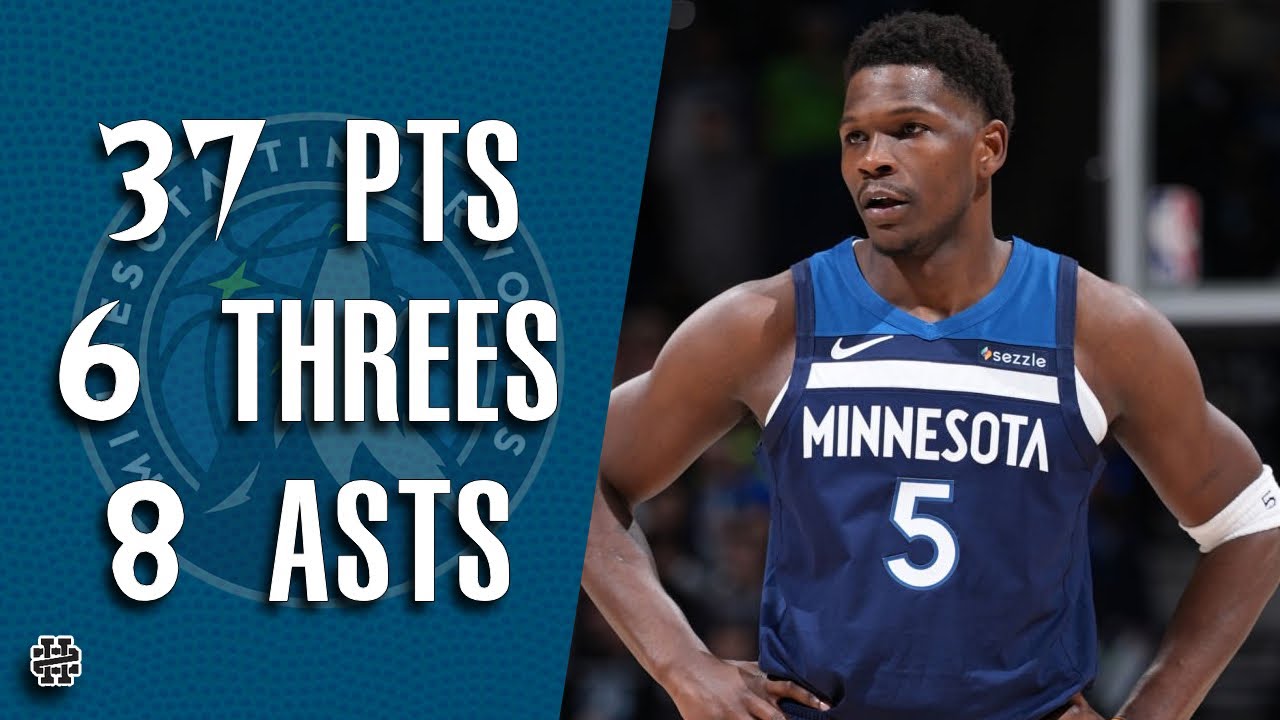 Anthony Edwards 37 pts 6 threes 8 asts vs Clippers 24/25 season