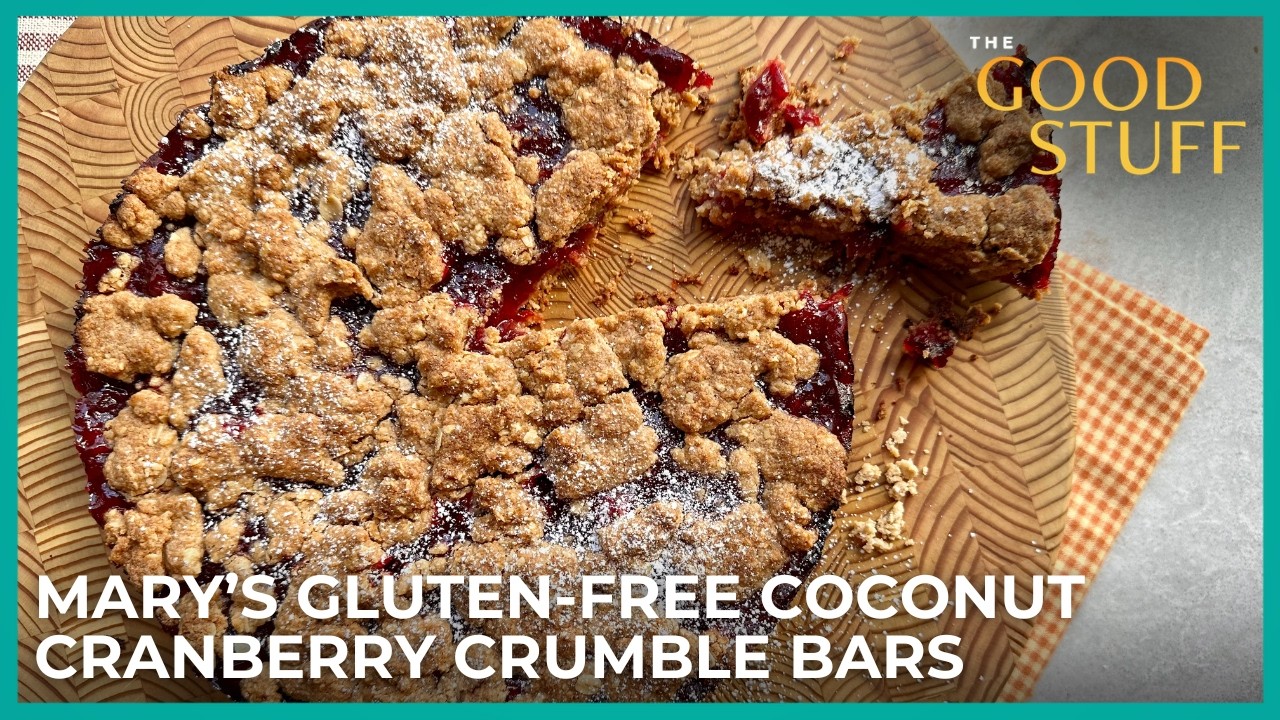 Mary Berg's Gluten-Free Coconut Cranberry Crumble Bars | The Good Stuff with Mary Berg