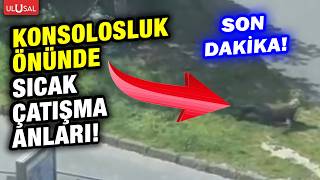 İsrail Başkonsolosluğu Önünde Polis Ve Saldırganlar Arasında Çıkan Çatışma Kameralara Böyle Yansıdı