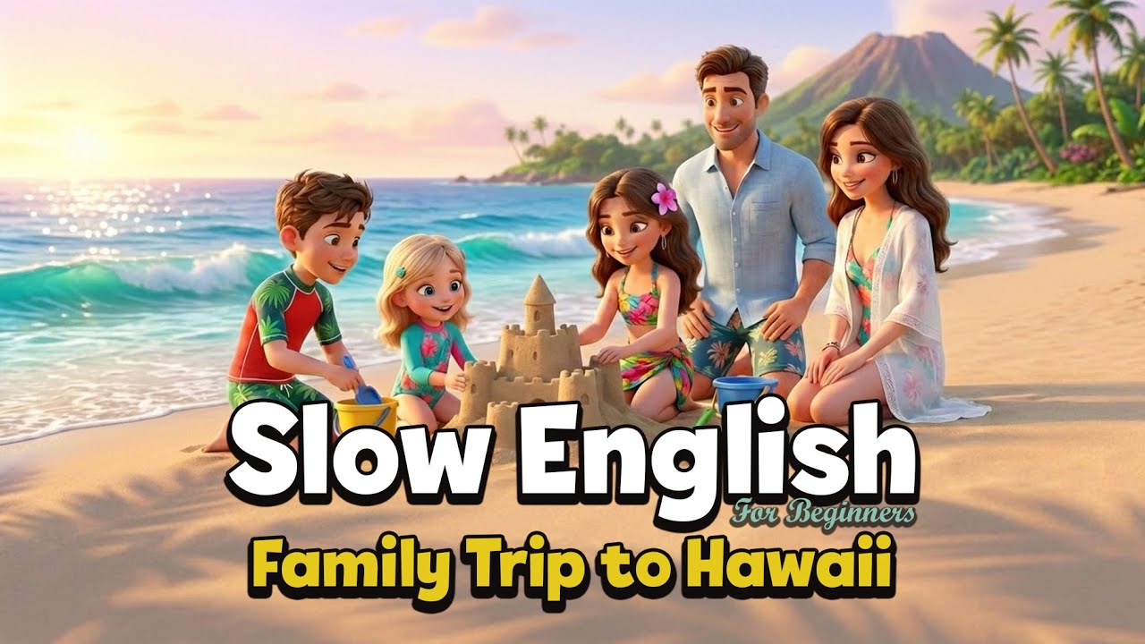 Family Trip to Hawaii - Slow English Story (A2 Level)