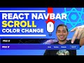 React Navbar Change Background Color on Scroll - React JS Website Tutorial