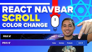 React Navbar Change Background Color on Scroll - React JS Website Tutorial