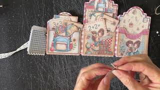 📚✂️ SCHOOL BOOK TRI FOLD FOLIO KIT | Printable Junk Journal Craft 🎒✨