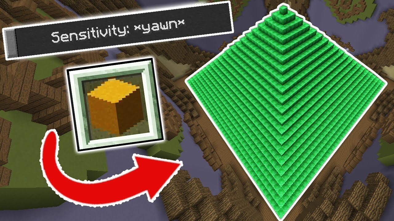 LOWEST SENSITIVITY CHALLENGE! (Minecraft Build Battle)