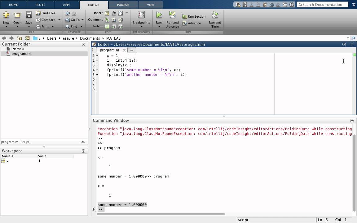 04 - Matlab Variables, Types, and Print - YouTube