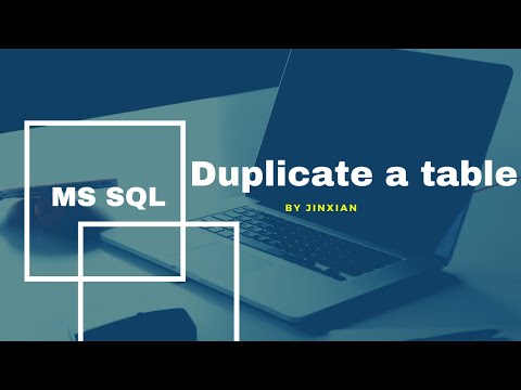 MS SQL Duplicate a table (MS SQL 複製資料表)