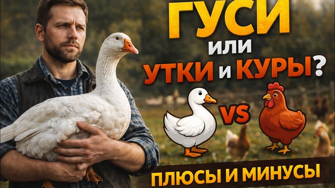 ГУСИ ИЛИ УТКИ И КУРЫ? 🦢🐔 ЧТО ВЫГОДНЕЕ в 2026 году — честное сравнение!
