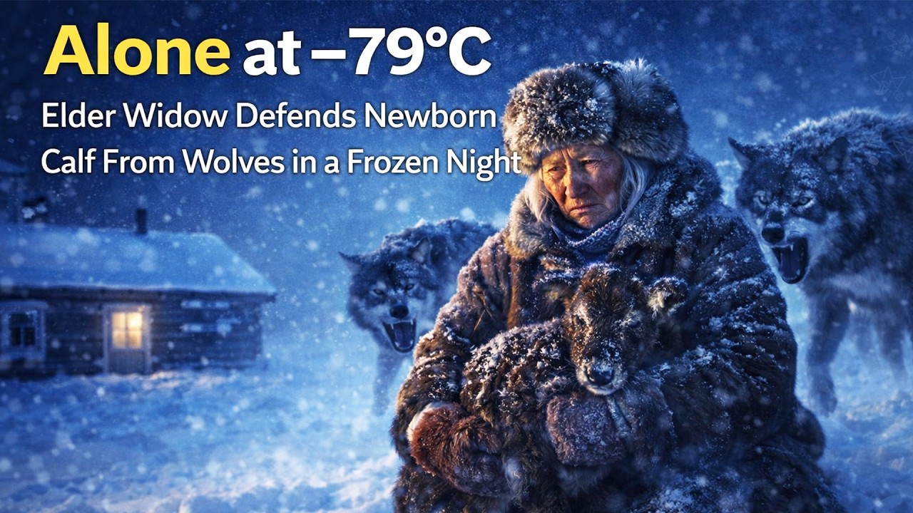 Alone at −79°C | Elder Widow Defends Newborn Calf From Wolves in a Frozen Night