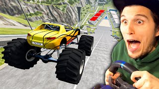 Mit dem MONSTERTRUCK über die XXL Sprungschanze | BeamNG screenshot 4