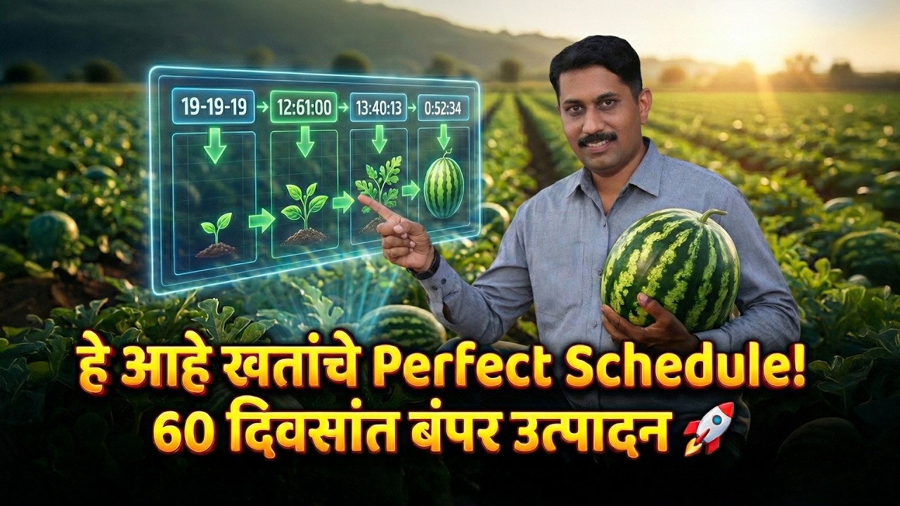 30 टन कलिंगड उत्पादनासाठी Watermelon Nutrient Management | Kalingad Lagwad | AgroStar