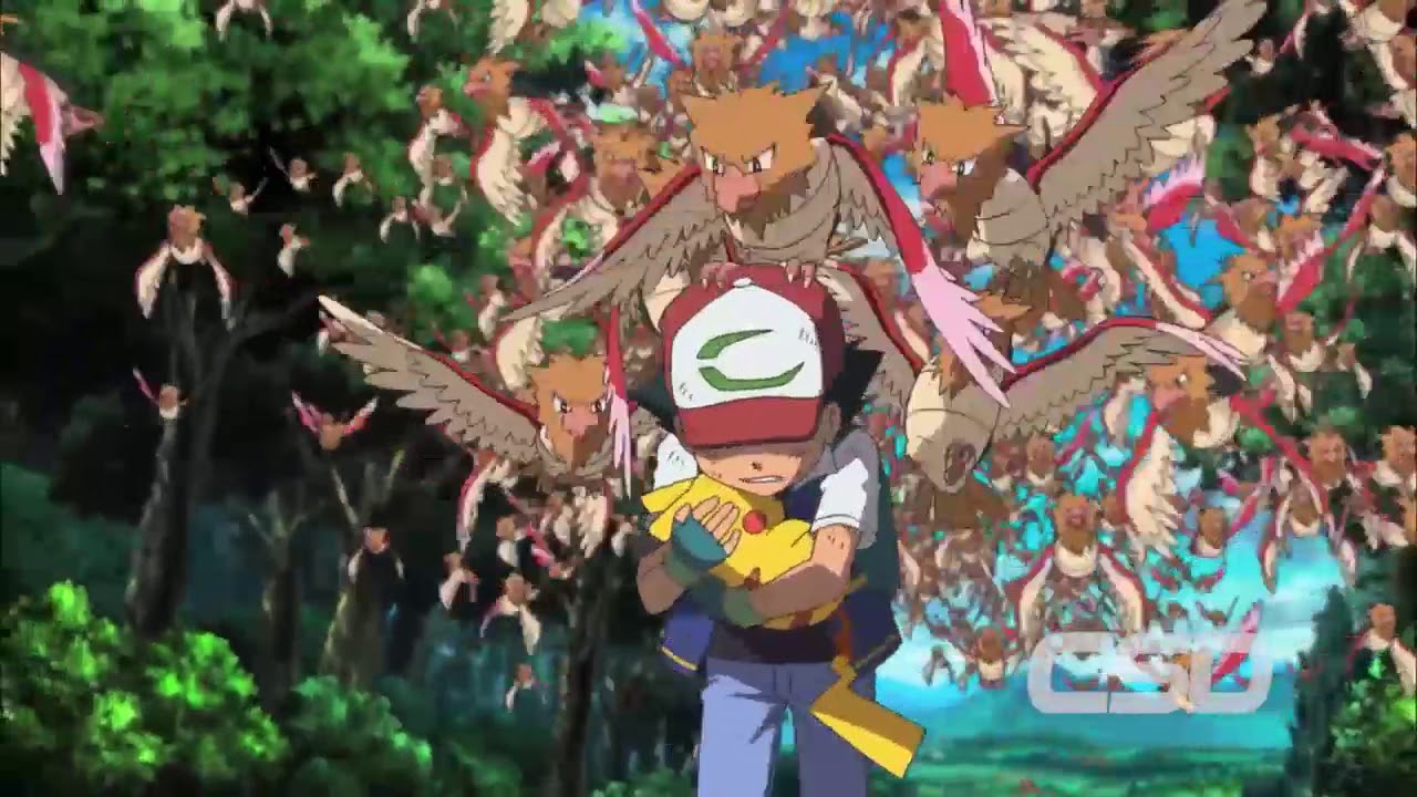 Ash falls in River while saving Pikachu Pokemon The Movie I Choose