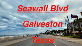 Tranquil Drive on Seawall Blvd: A Rainy Spring Afternoon in Galveston