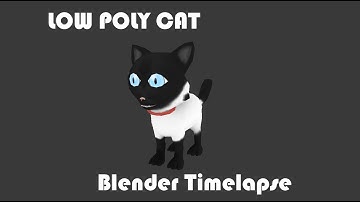 Low poly Cat for Mobile Game Creation - Blender Timelapse [PART 2 Texturing]