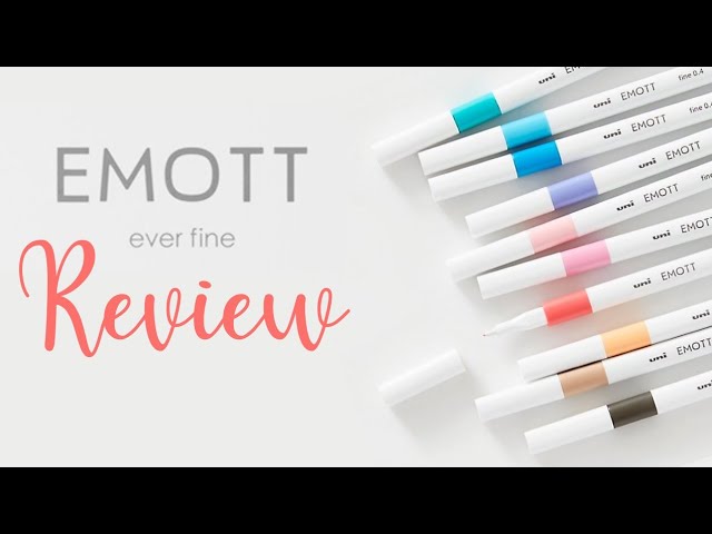 Uni Emott Fine Liner Pen Set of 10 Colours unboxed 