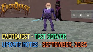 September 2025 Test Server Patch Notes and Other Everquest News