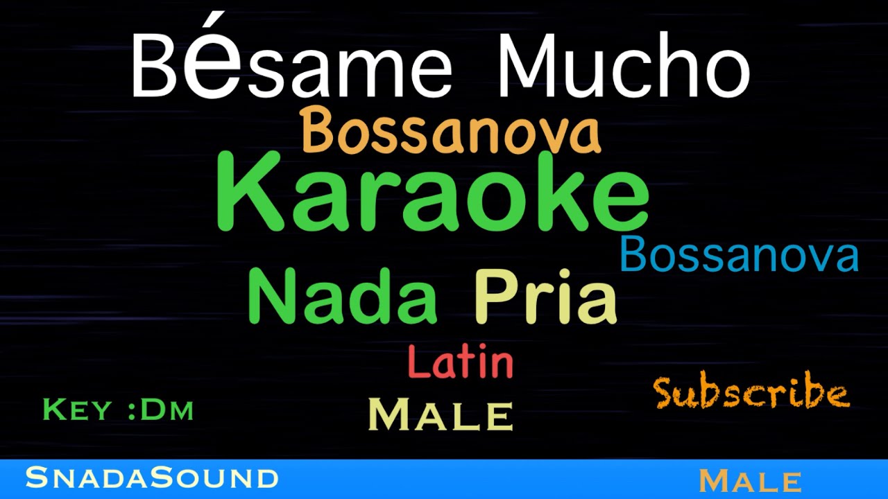 Besame Mucho - Luis Miguel-Latin-Bossanova-Karaoke nada Pria-Male-Laki-laki@UcokkuYasir 