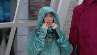 Loki Women's Cozy Cabin Fleece Jacket w/ Built-in Gloves on QVC
