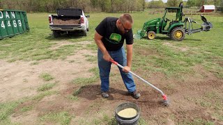 Filling in Holes in My Yard and Trying Out a Home Made Lawn Roller