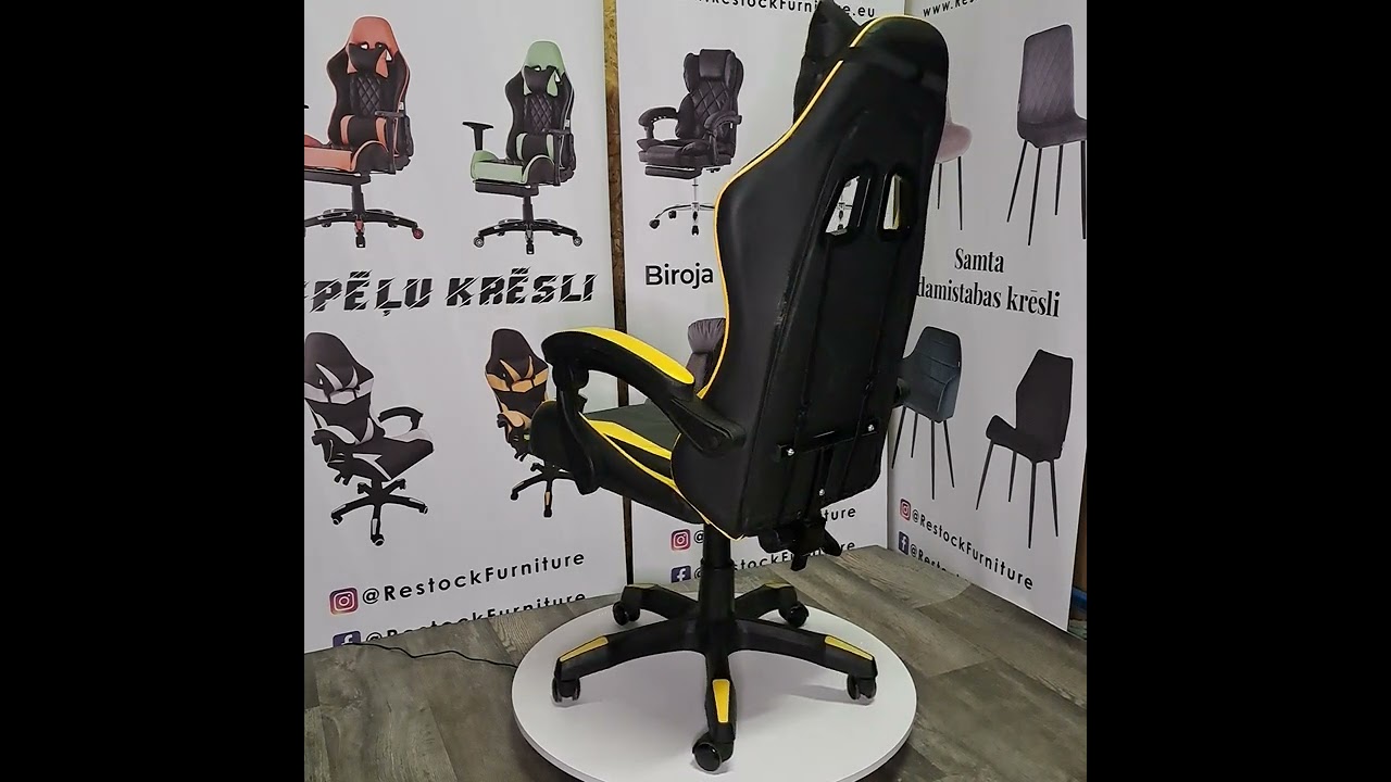 RestockFurniture spēļu krēsls Draco dzeltens