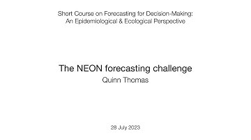 Forecasting for Decision-Making Short Course: Day 5 - The NEON forecasting challenge