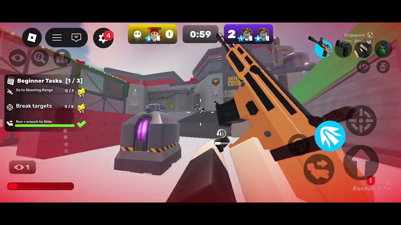 Playing Rivals for the first time/roblox/playing with guns